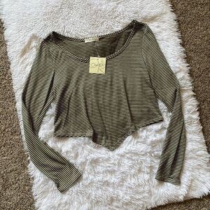 Olivia Rae Crop Top Striped Size Medium New with Tags
